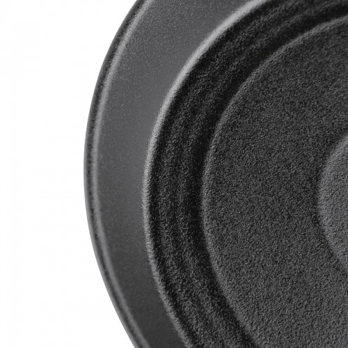 Olympia Cavolo Flat Round Bowls Textured Black 220mm (Pack of 4)