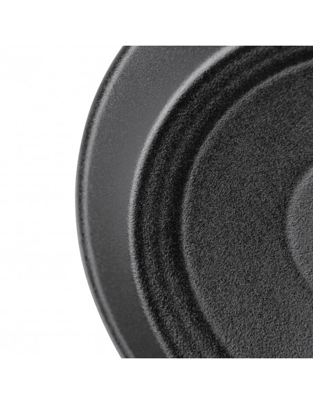 Olympia Cavolo Flat Round Bowls Textured Black 220mm (Pack of 4)