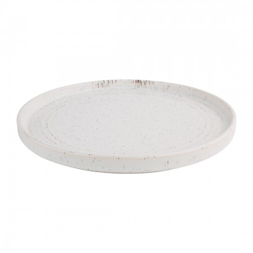 Olympia Cavolo Flat Round Plates White Speckle 270mm (Pack of 4)