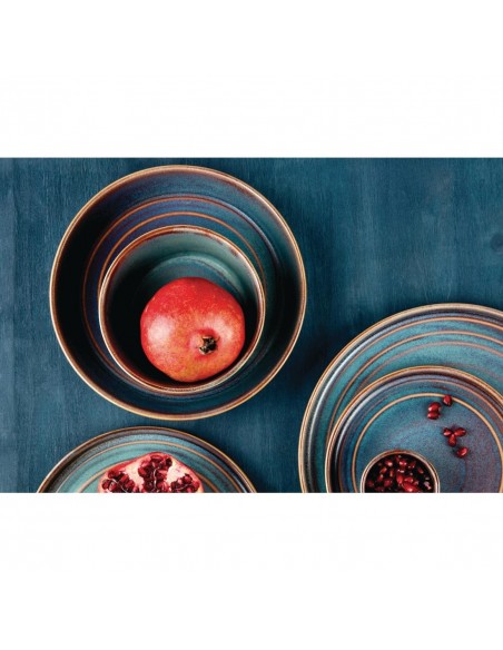Olympia Cavolo Iridescent Flat Round Bowls 220mm (Pack of 4)