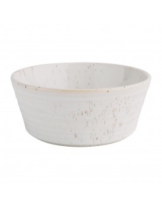 Olympia Cavolo Flat Round Bowls White Speckle 143mm (Pack of 6)