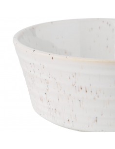 Olympia Cavolo Flat Round Bowls White Speckle 143mm (Pack of 6) 2