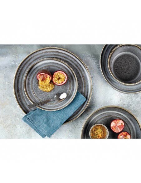 Olympia Cavolo Charcoal Dusk Flat Round Plates 270mm (Pack of 4)