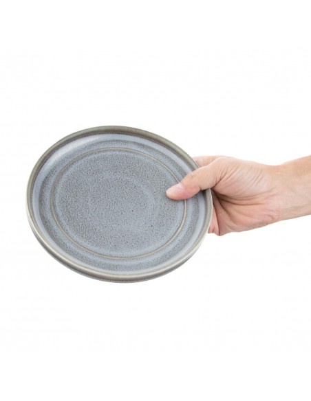 Olympia Cavolo Flat Round Plates Charcoal Dusk 180mm (Pack of 6)