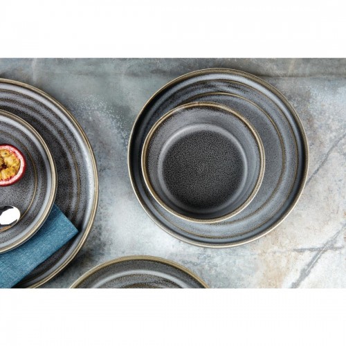 Olympia Cavolo Flat Round Plates Charcoal Dusk 180mm (Pack of 6)