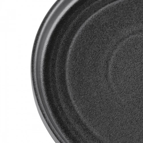 Olympia Cavolo Flat Round Plates Textured Black 220mm (Pack of 6)