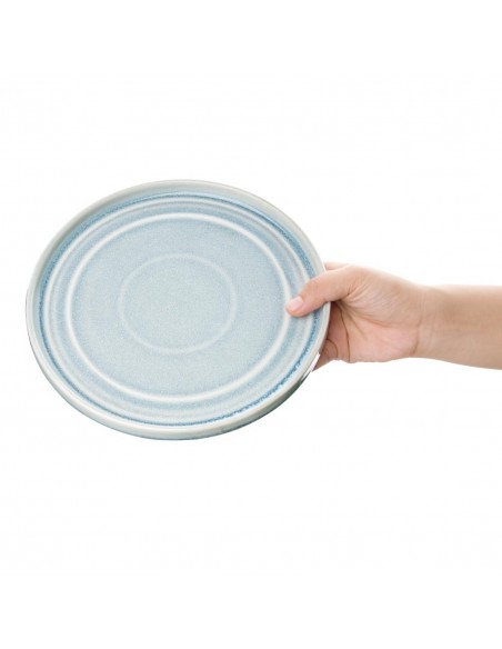 Olympia Cavolo Flat Round Plates Ice Blue 220mm (Pack of 6)
