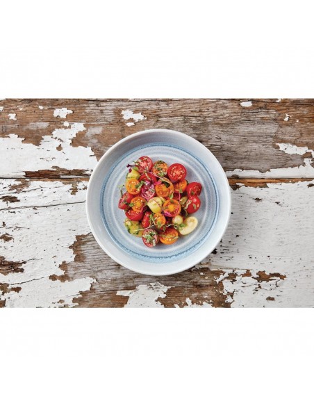 Olympia Cavolo Flat Round Bowls Ice Blue 220mm (Pack of 4)