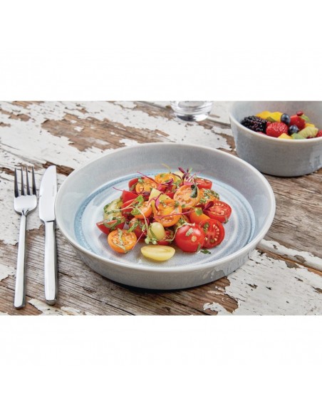 Olympia Cavolo Flat Round Bowls Ice Blue 220mm (Pack of 4)