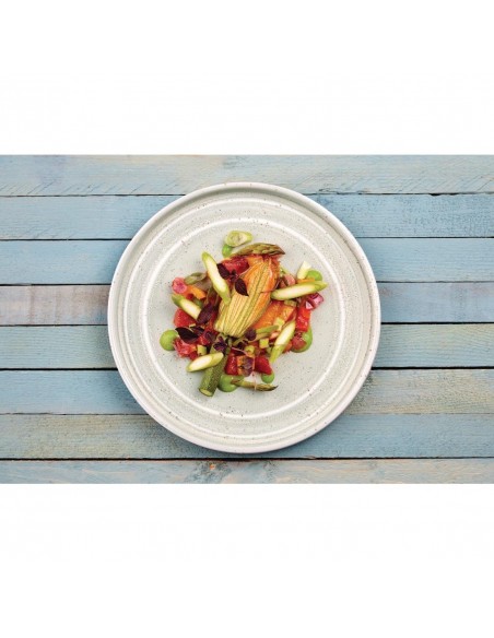 Olympia Cavolo Flat Round Plates Spring Green 220mm (Pack of 6)