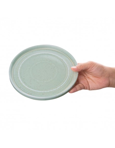 Olympia Cavolo Flat Round Plates Spring Green 180mm (Pack of 6)