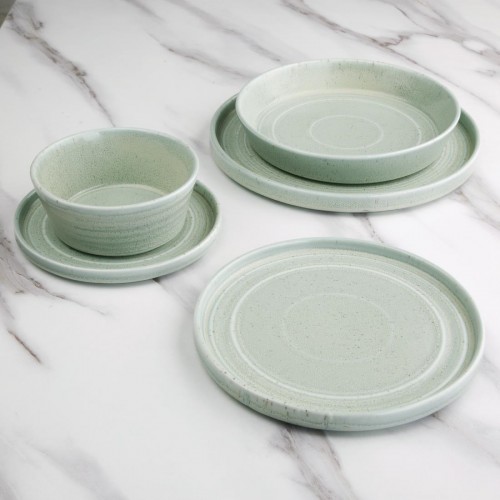 Olympia Cavolo Flat Round Bowls Spring Green 143mm (Pack of 6)