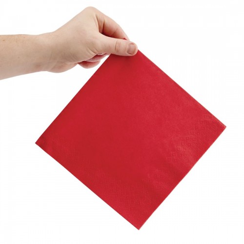 Fiesta Dinner Napkins Red 400mm (Pack of 1000)