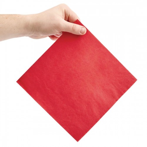 Fiesta Dinner Napkins Red 400mm (Pack of 2000)