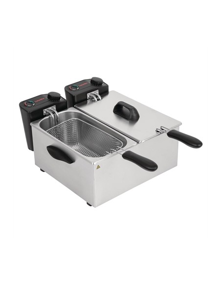Caterlite Light Duty Twin Tank Twin Basket Countertop Electric Fryer 2x2kW