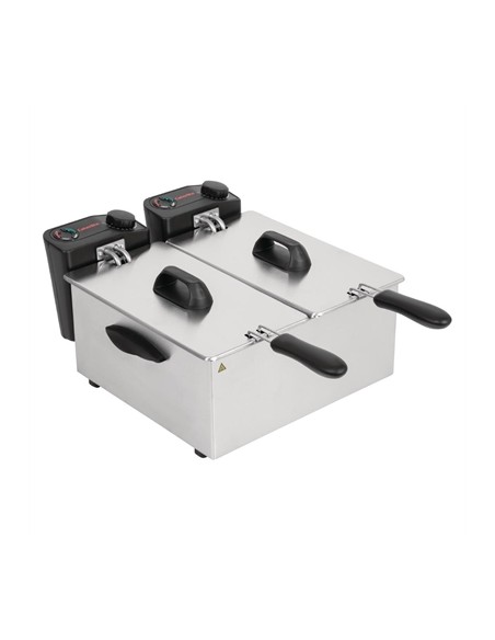 Caterlite Light Duty Twin Tank Twin Basket Countertop Electric Fryer 2x2kW