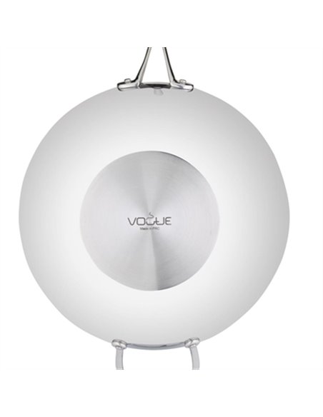 Vogue Tri-Wall Wok Flat Base 12 in