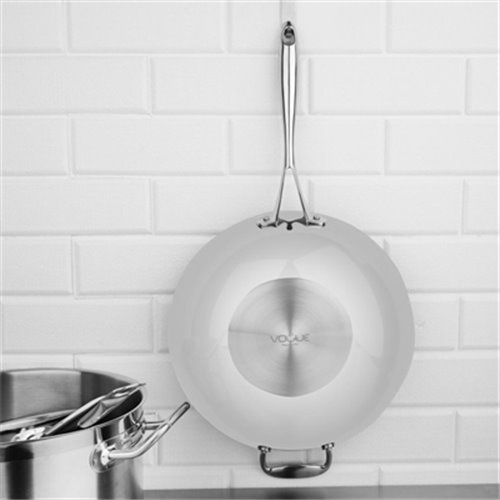 Vogue Tri-Wall Wok Flat Base 12 in