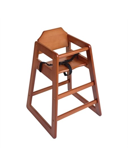 Bolero Wooden Highchair Dark Wood Finish