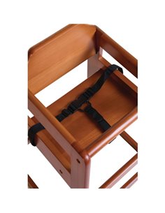 Bolero Wooden Highchair Dark Wood Finish 2