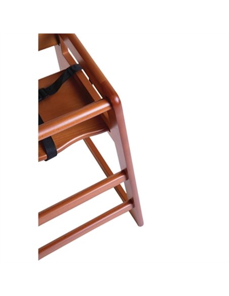 Bolero Wooden Highchair Dark Wood Finish