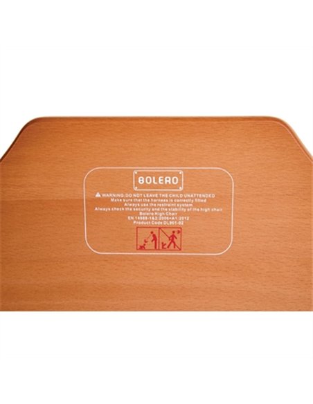 Bolero Wooden Highchair Dark Wood Finish