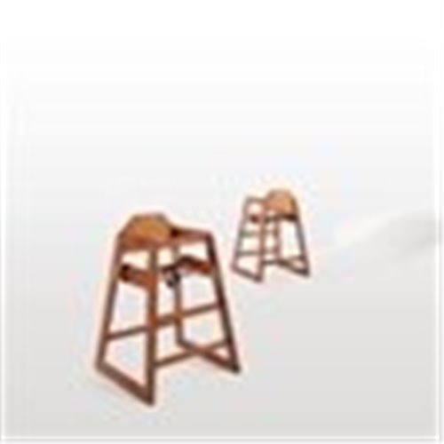 Bolero Wooden Highchair Dark Wood Finish