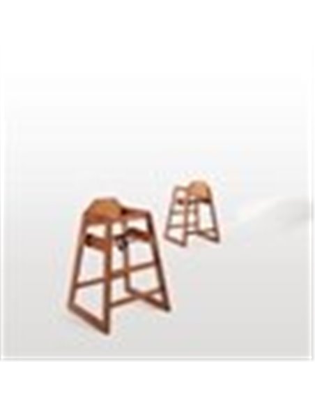 Bolero Wooden Highchair Dark Wood Finish