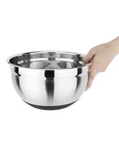 Vogue Stainless Steel Bowl with Silicone Base 5Ltr 2