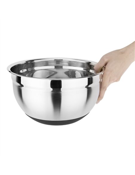 Vogue Stainless Steel Bowl with Silicone Base 5Ltr