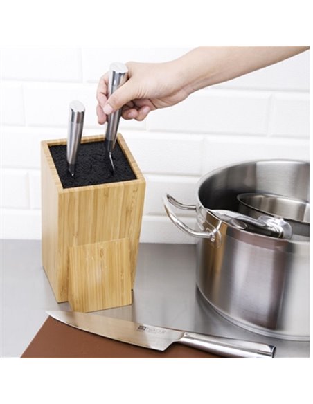 Vogue Wooden Universal Knife Block