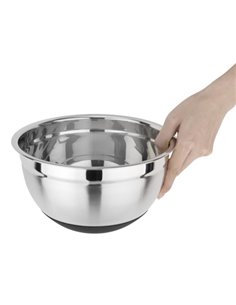 Vogue Stainless Steel Bowl with Silicone Base 3Ltr 2