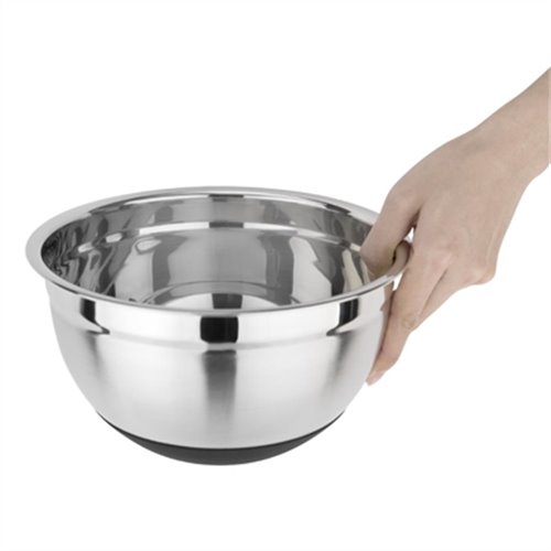 Vogue Stainless Steel Bowl with Silicone Base 3Ltr