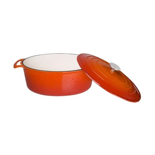 Vogue Oval Orange Casserole Dish Large
