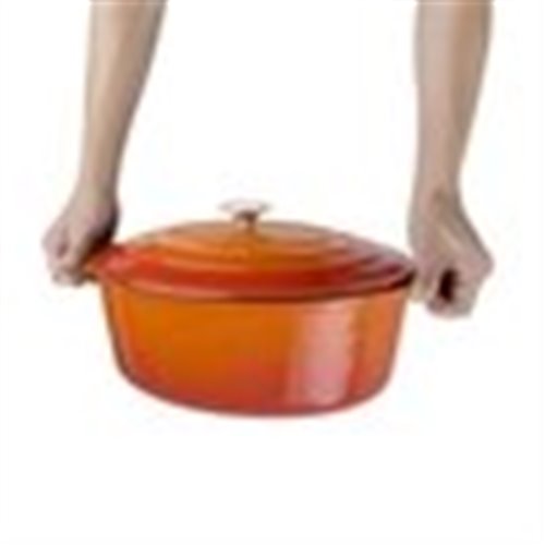 Vogue Oval Orange Casserole Dish Large