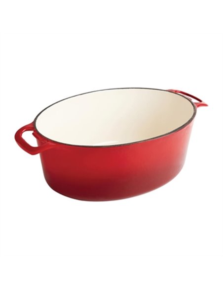 Vogue Red Oval Casserole Dish 5Ltr