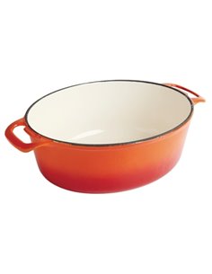 Vogue Orange Oval Casserole Dish 5Ltr 2