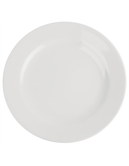 Royal Porcelain Classic White Wide Rim Plates 210mm