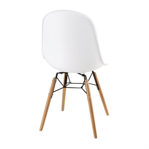 Bolero PP Moulded Side Chair White with Spindle Legs Pack of 2