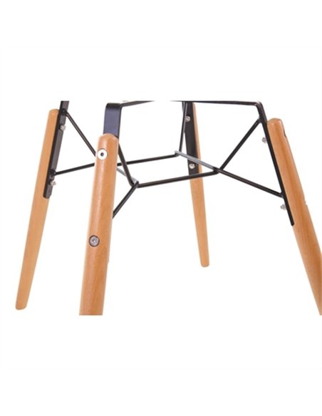 Bolero PP Moulded Side Chair White with Spindle Legs Pack of 2