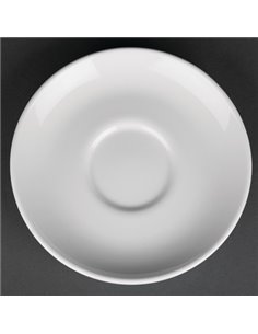 Royal Porcelain Classic White Cappuccino Saucers 150mm