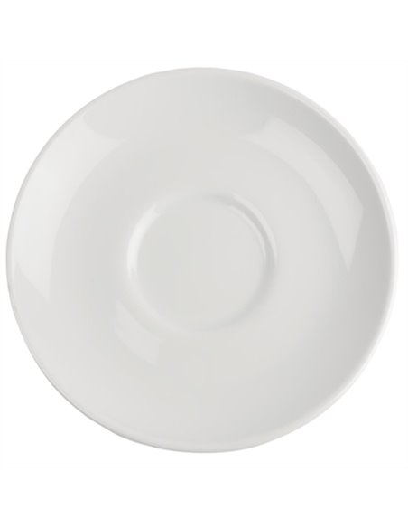 Royal Porcelain Classic White Cappuccino Saucers 150mm