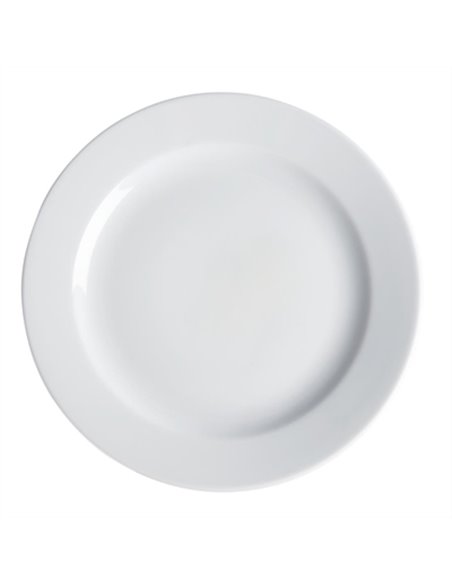 Royal Porcelain Classic White Wide Rim Plates 240mm