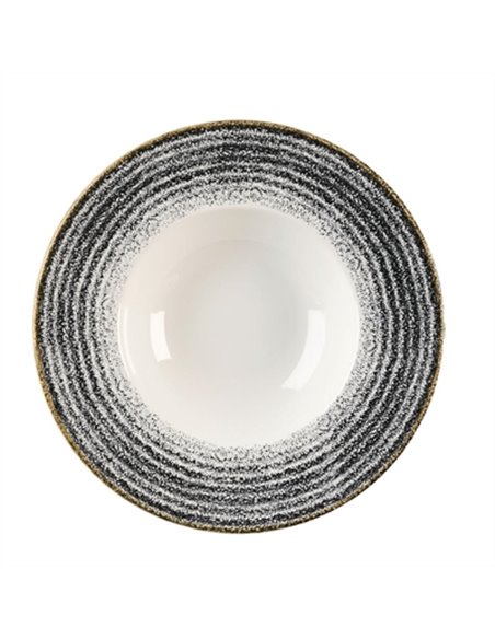 Churchill Studio Prints Homespun Charcoal Black Wide Rim Bowl 240mm