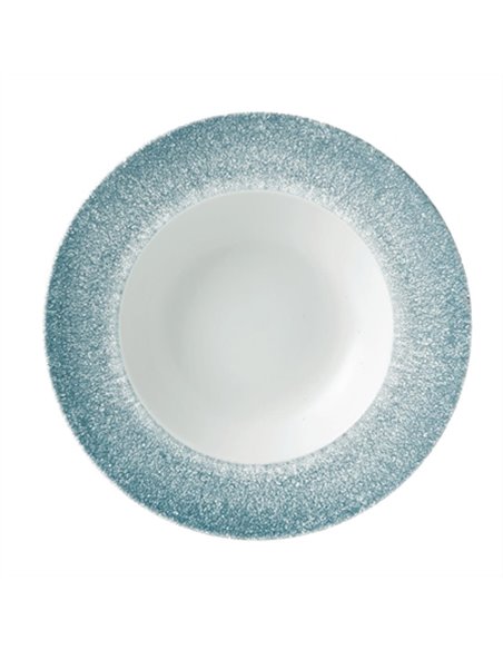 Churchill Studio Prints Raku Wide Rim Bowl Topaz Blue 280mm