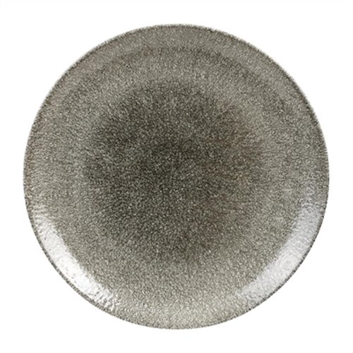 Churchill Studio Prints Raku Round Coupe Plates Quartz Black 288mm