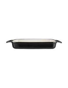 Vogue Black Rectangular Cast Iron Dish 18Ltr 2