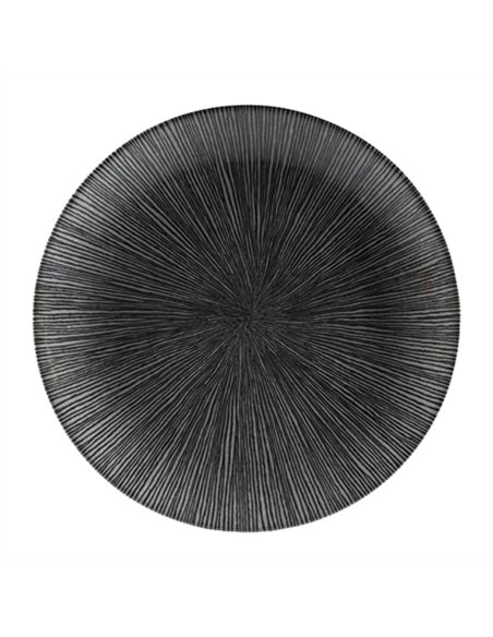 Churchill Studio Prints Agano Coupe Plates Black 217mm (Pack of 12)