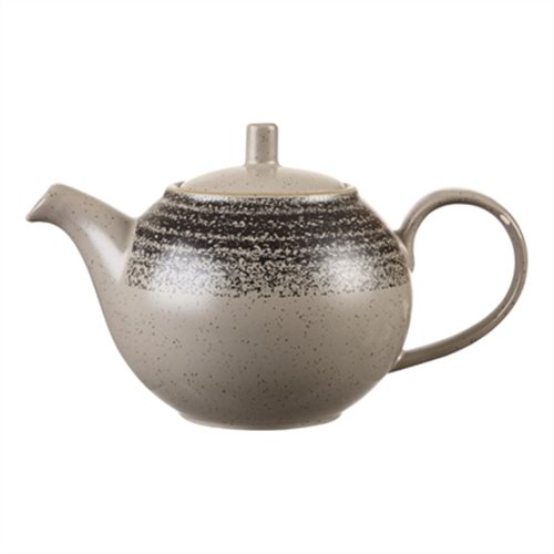 Churchill Studio Prints Homespun Charcoal Black Teapot 426ml