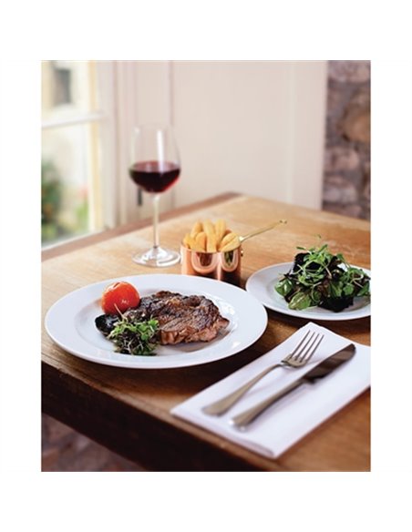 Royal Porcelain Classic White Wide Rim Plates 280mm